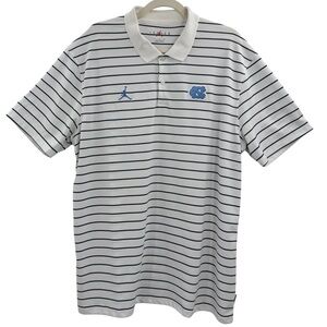 Nike Jordan UNC Tar Heels Dri-FIT Striped Polo Shirt North Carolina
